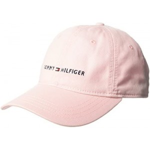 Tommy Hilfiger Men's Logo Dad Baseball Cap- Crystal Rose